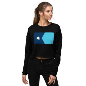 New Minnesota State Flag Women's Cropped Sweatshirt